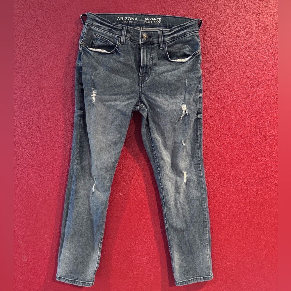 Arizona Jean Company Blue Skinny Jeans Distressed